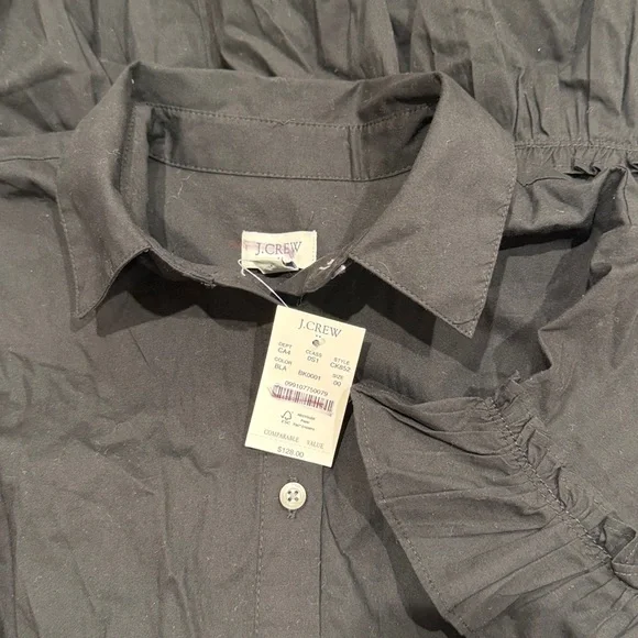 J Crew Factory Ruffle-sleeve mini shirt-dress - Picture 4 of 4